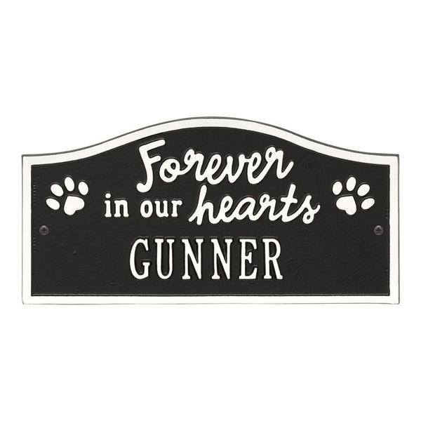 Forever In Our Hearts Black Pet Wall Plaque